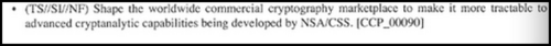 NSA shaping the commercial encryption market